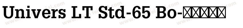 Univers LT Std-65 Bo字体转换